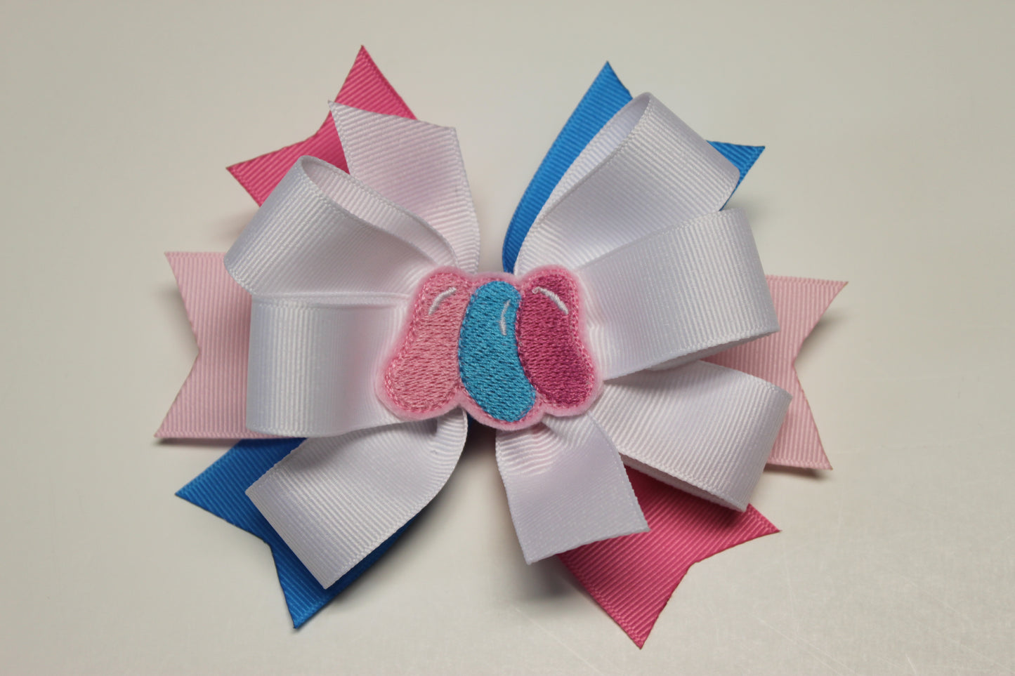 Jelly Beans Clippies and Bow Center ITH