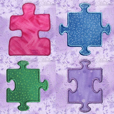 I'm Puzzled Puzzle Pieces Applique Set