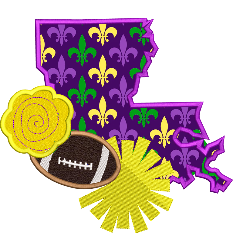 Louisiana Football Applique