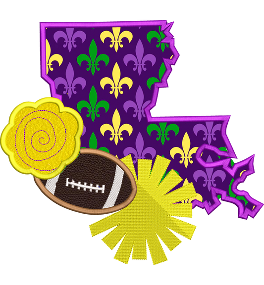 Louisiana Football Applique