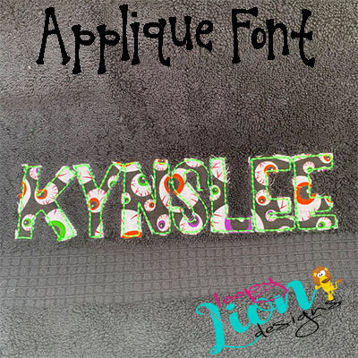 ITH Lumberjack Applique Letters Alphabet Font