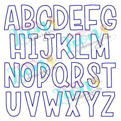 ITH Lumberjack Applique Letters Alphabet Font