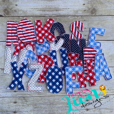 ITH Lumberjack Applique Letters Alphabet Font