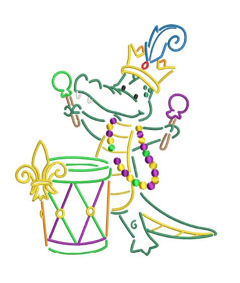 Mardi Gras Alligator Bundle Set