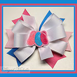 Jelly Beans Clippies and Bow Center ITH