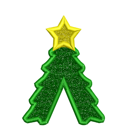 Christmas Tree Side Design Applique 3 sizes