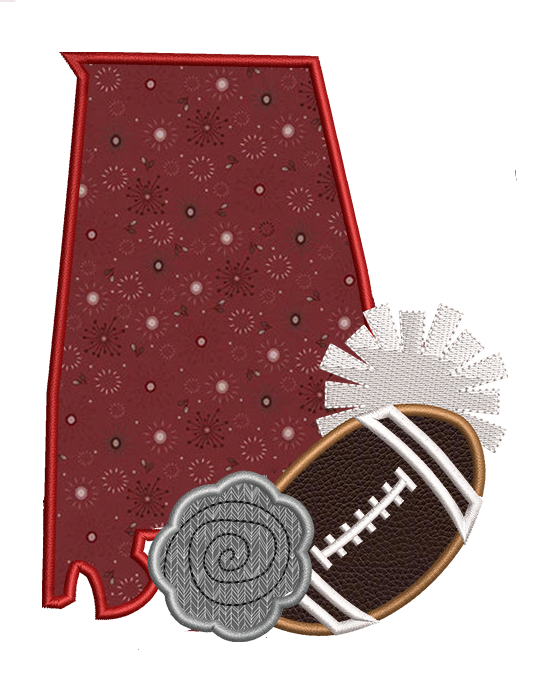 Alabama Football Applique