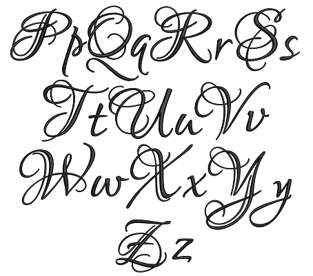 Betty Alphabet Font 5 sizes
