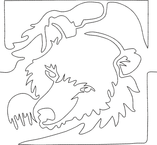 Bear Quilt Stipple Bean Stitch