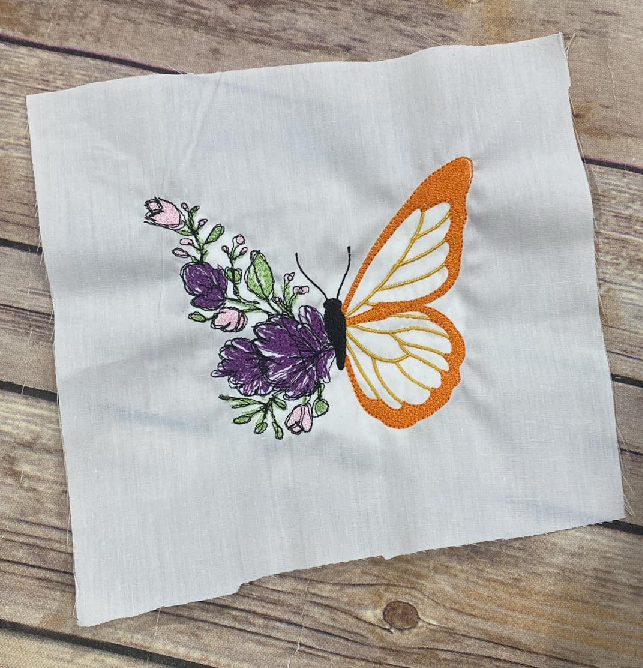 Blessed Mama Scribble Butterfly