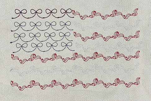 4th of July Bow Motif flag