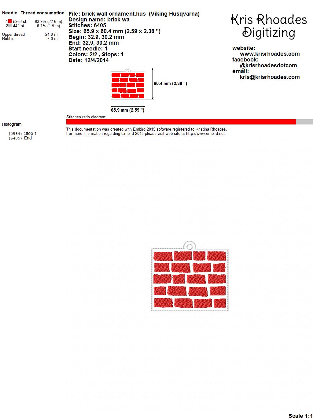 KRD -MY JESUS TREE  BRICK WALL ORNAMENT