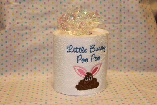 KRD Little Bunny Poo Poo toilet paper embroidery design