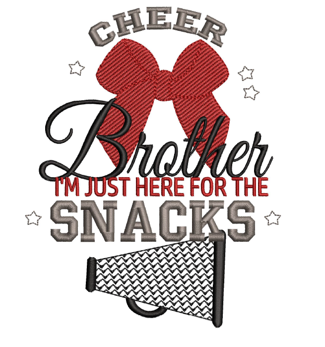 Cheer Brother I came for the snacks