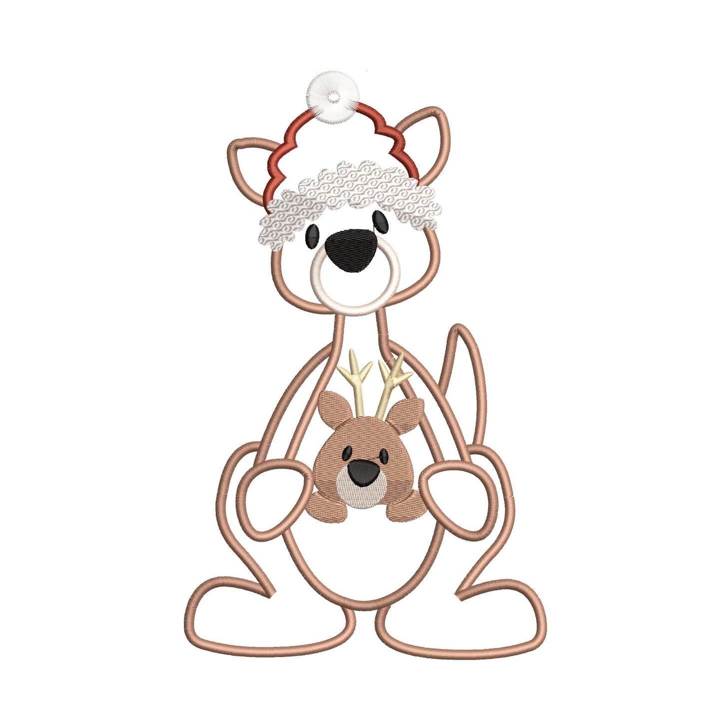 KRD Christmas Kangaroo Applique