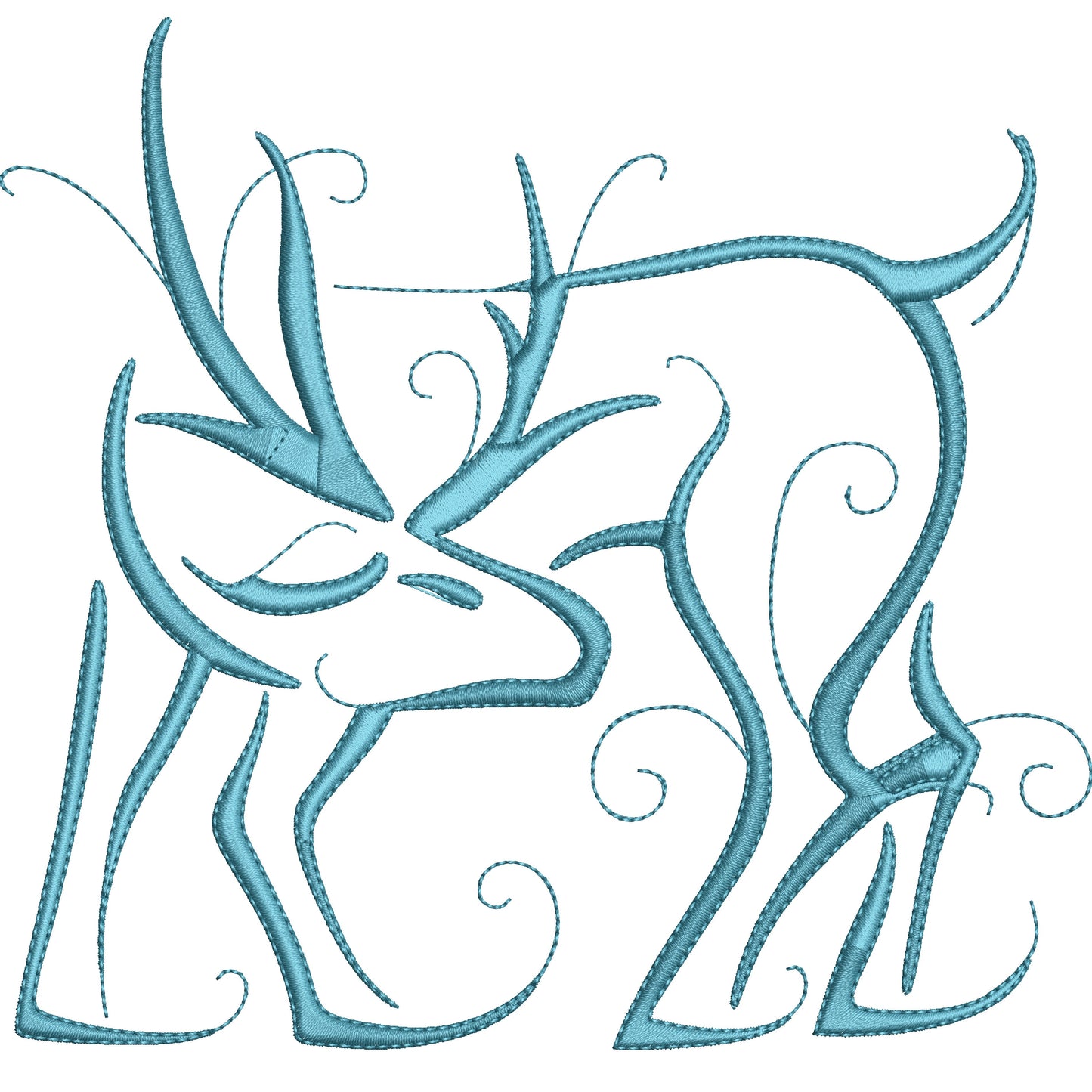KRD Christmas Reindeer Outline 3