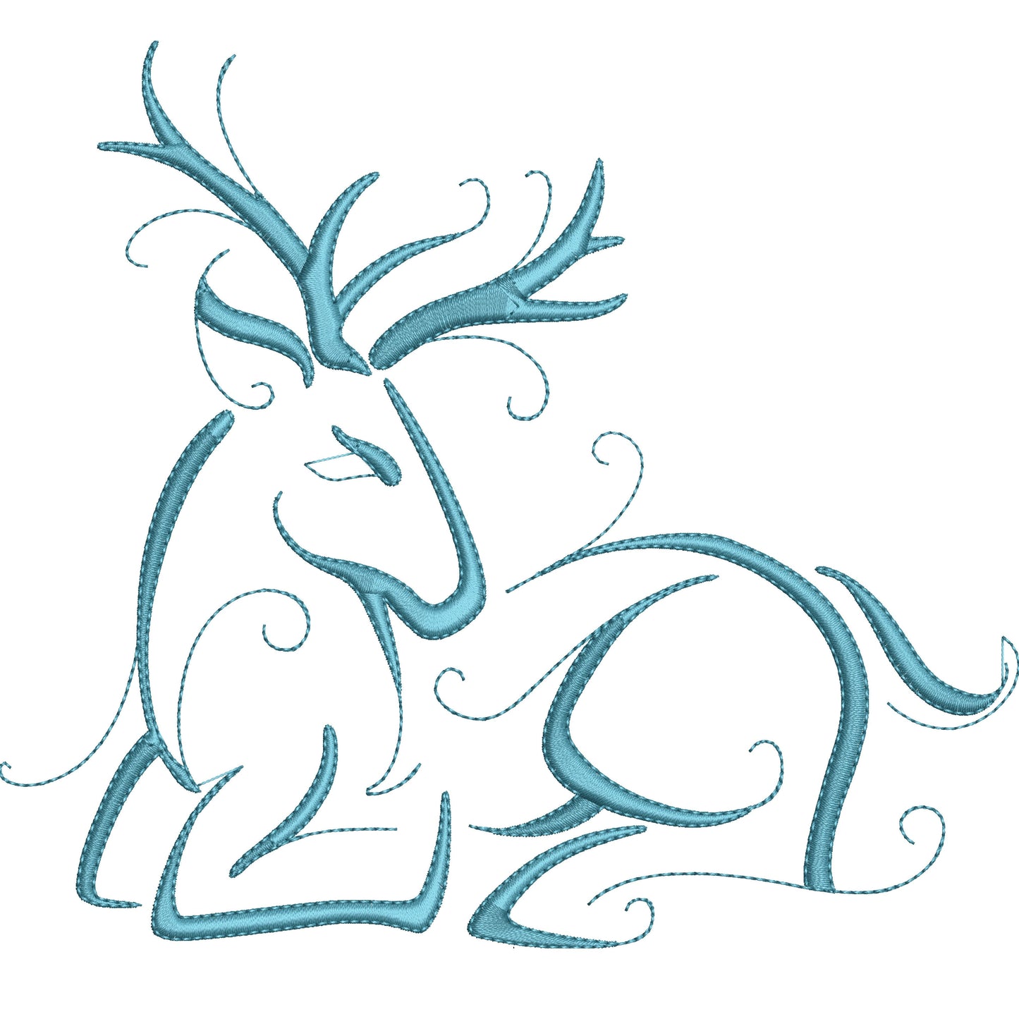 KRD Christmas Reindeer Outline 4