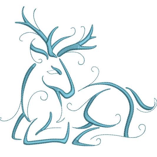 KRD Christmas Reindeer Outline 4