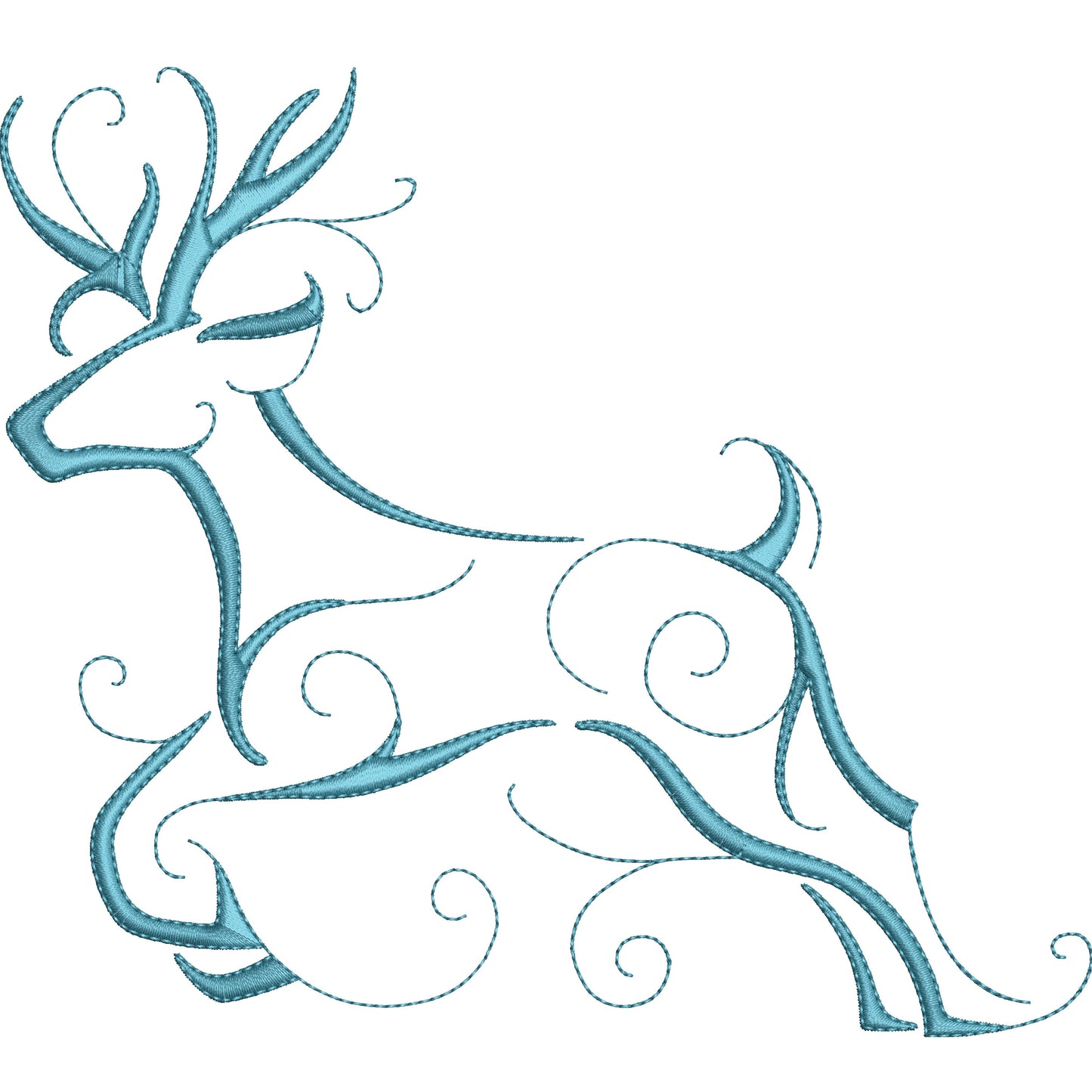 KRD Christmas Reindeer Outline 5