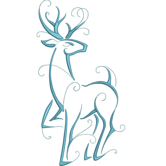 KRD Christmas Reindeer Outline 9
