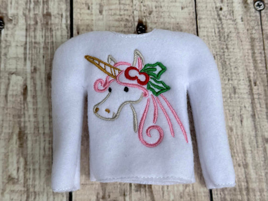 Christmas Unicorn 2 ITH Elf sweater shirt