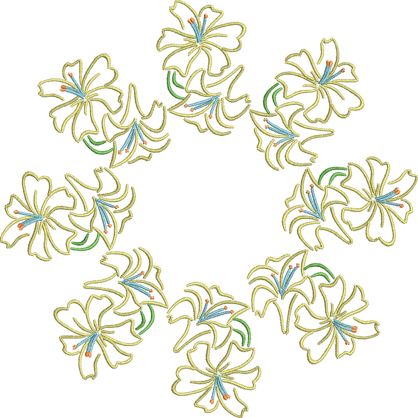 Easter Lily Quilt Block Design