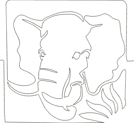 Elephant Quilt Stipple Bean Stitch