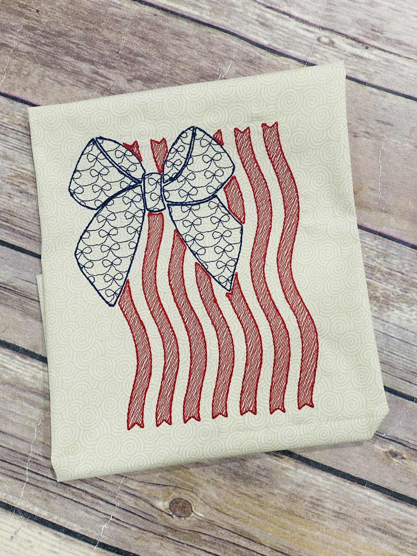 American Flag with Bow