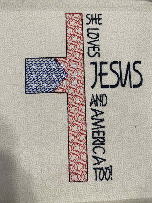 Loves Jesus & America too Motif