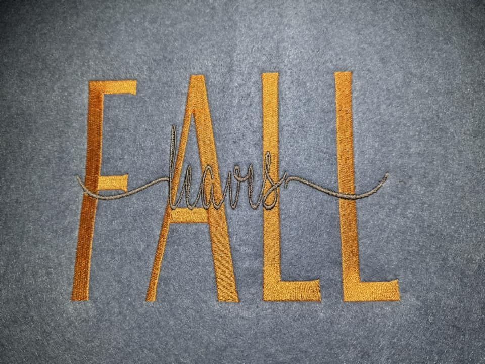 Fall Leaves Word Art