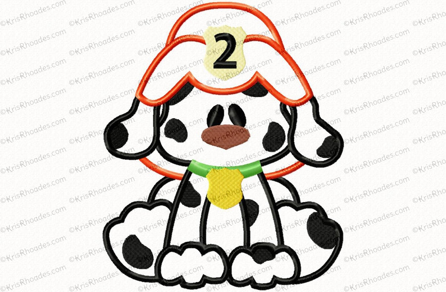 KRD Fireman Dog Applique