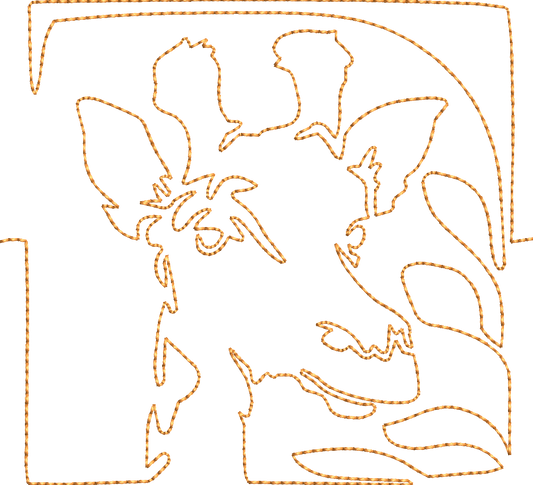 Giraffe Quilt Stipple Bean Stitch