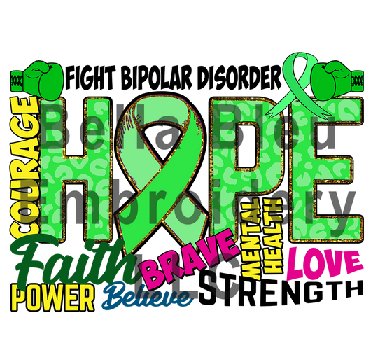 Hope Fight Bipolar Disorder Sublimation File