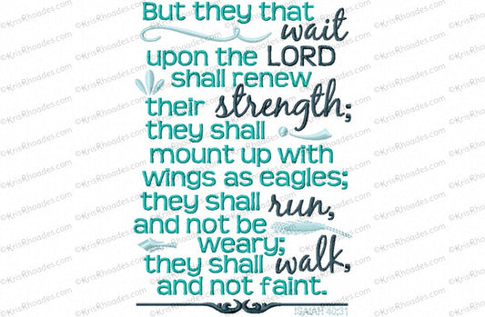 KRD Bible Verse Isiah 40-31
