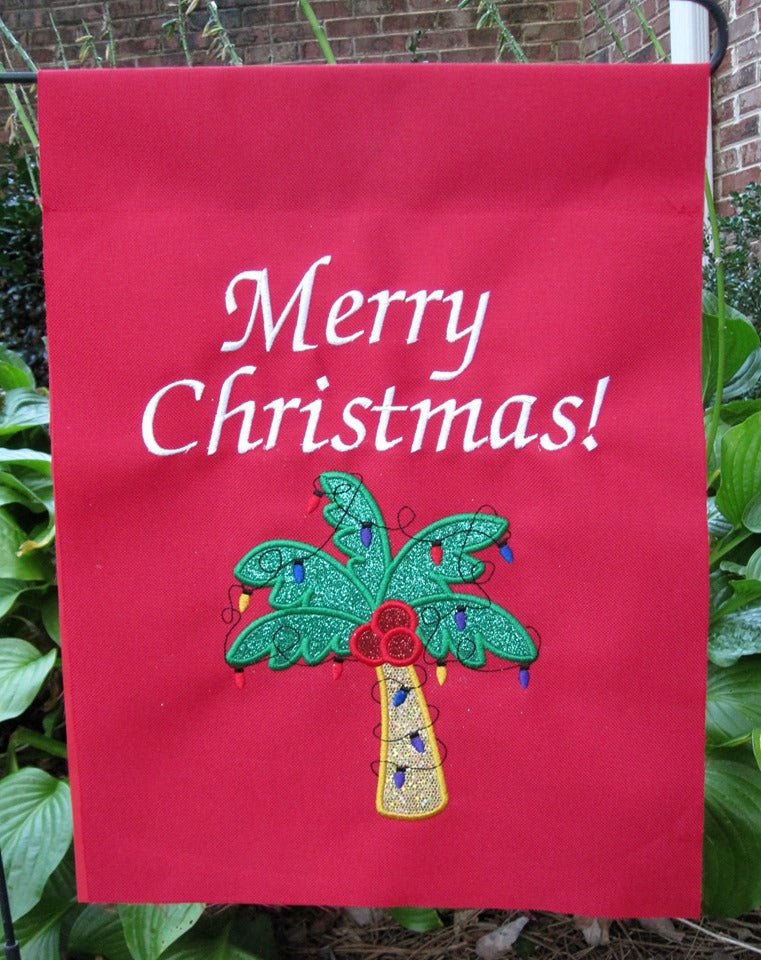 KRD Christmas Palm Tree Applique