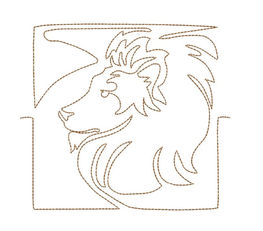 Lion Quilt Stipple Bean Stitch