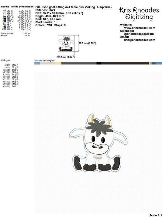 KRD Goat Nativity Ornament