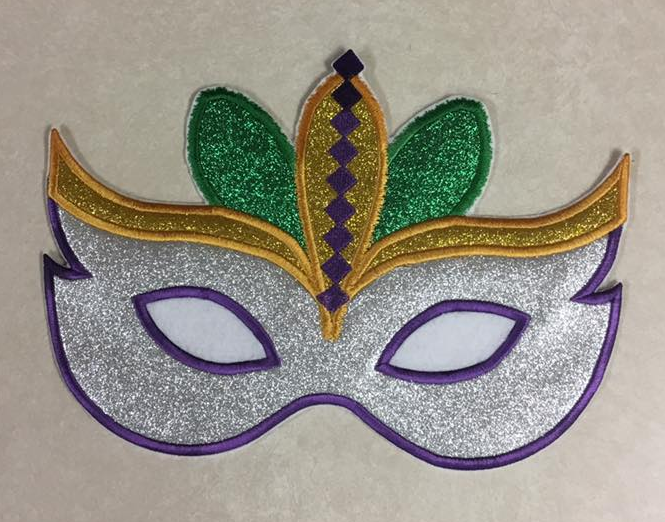Mardi Gras Mask Applique