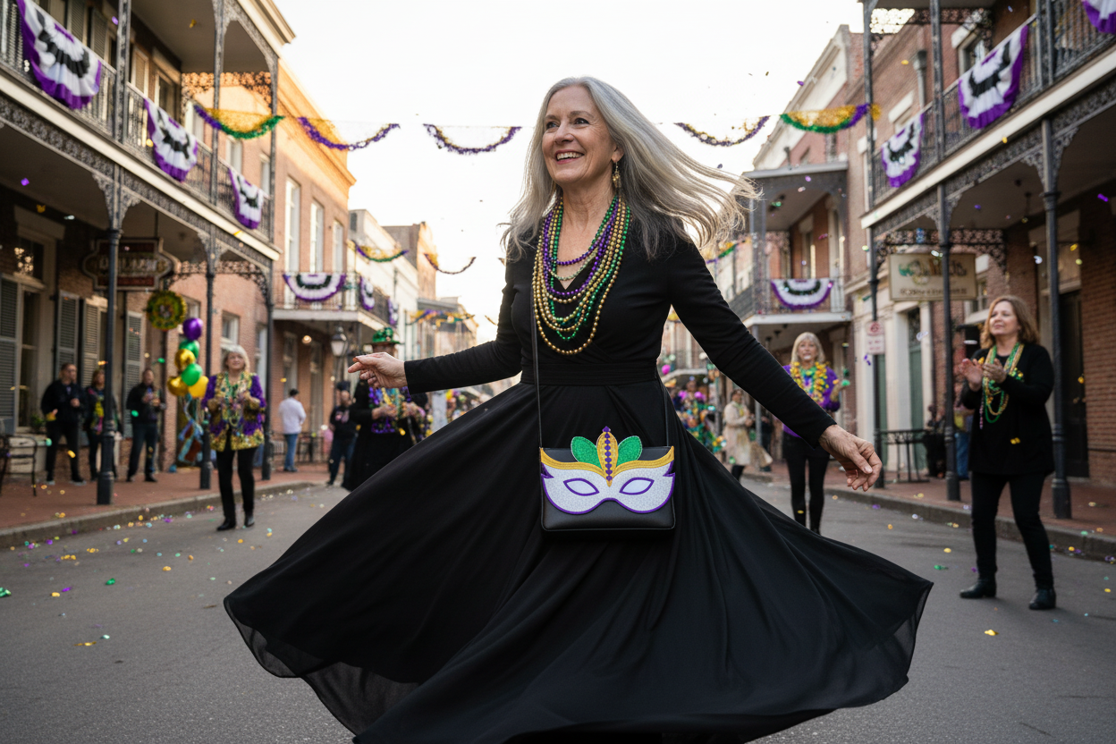Mardi Gras Mask Applique
