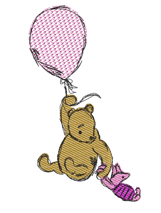 Vintage Pooh & Friends Sketchy