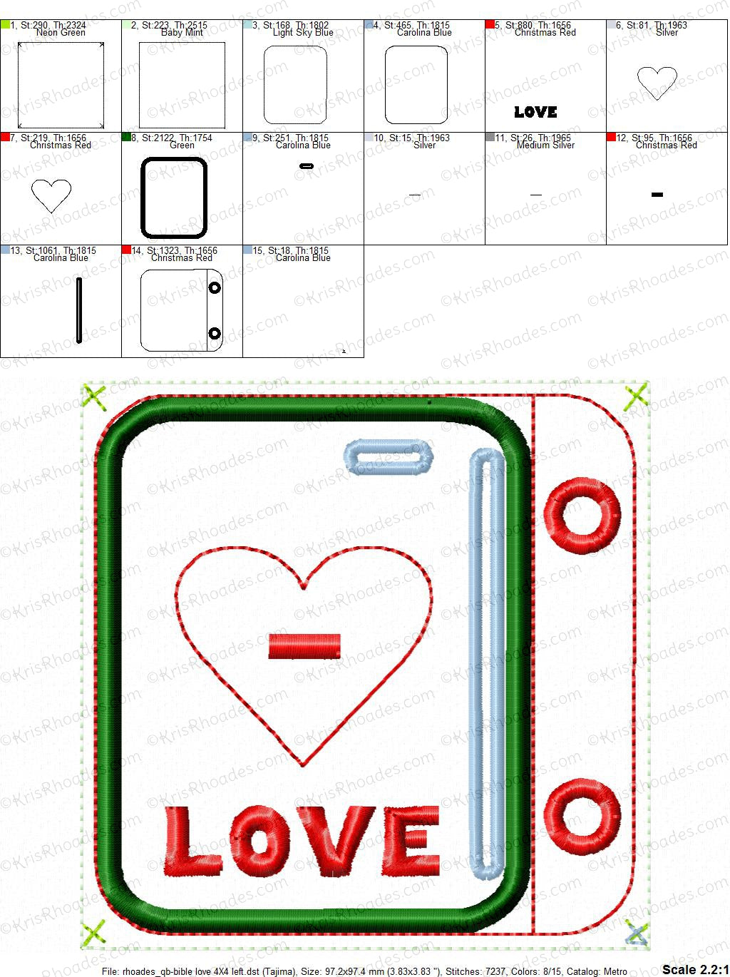 KRD Quiet Book Bible Love 4x4 Page