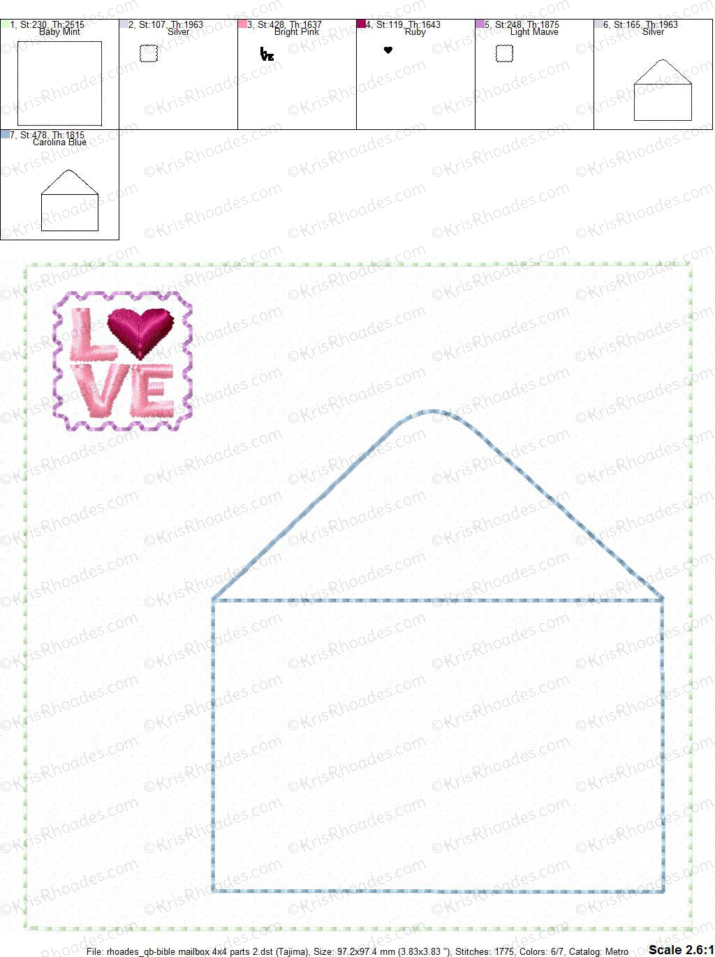 KRD Quiet Book Mailbox with letter 4x4 Page