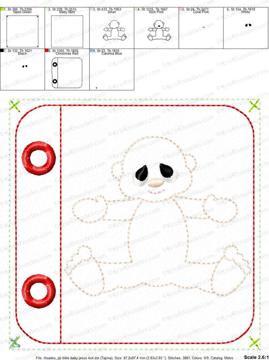 KRD Quiet Book Baby Jesus 4x4 Page