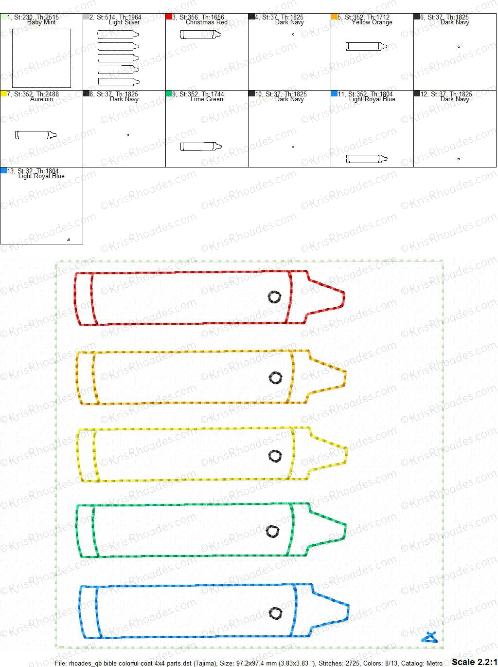 KRD Quiet Book Colorful Coat 6x10 Page