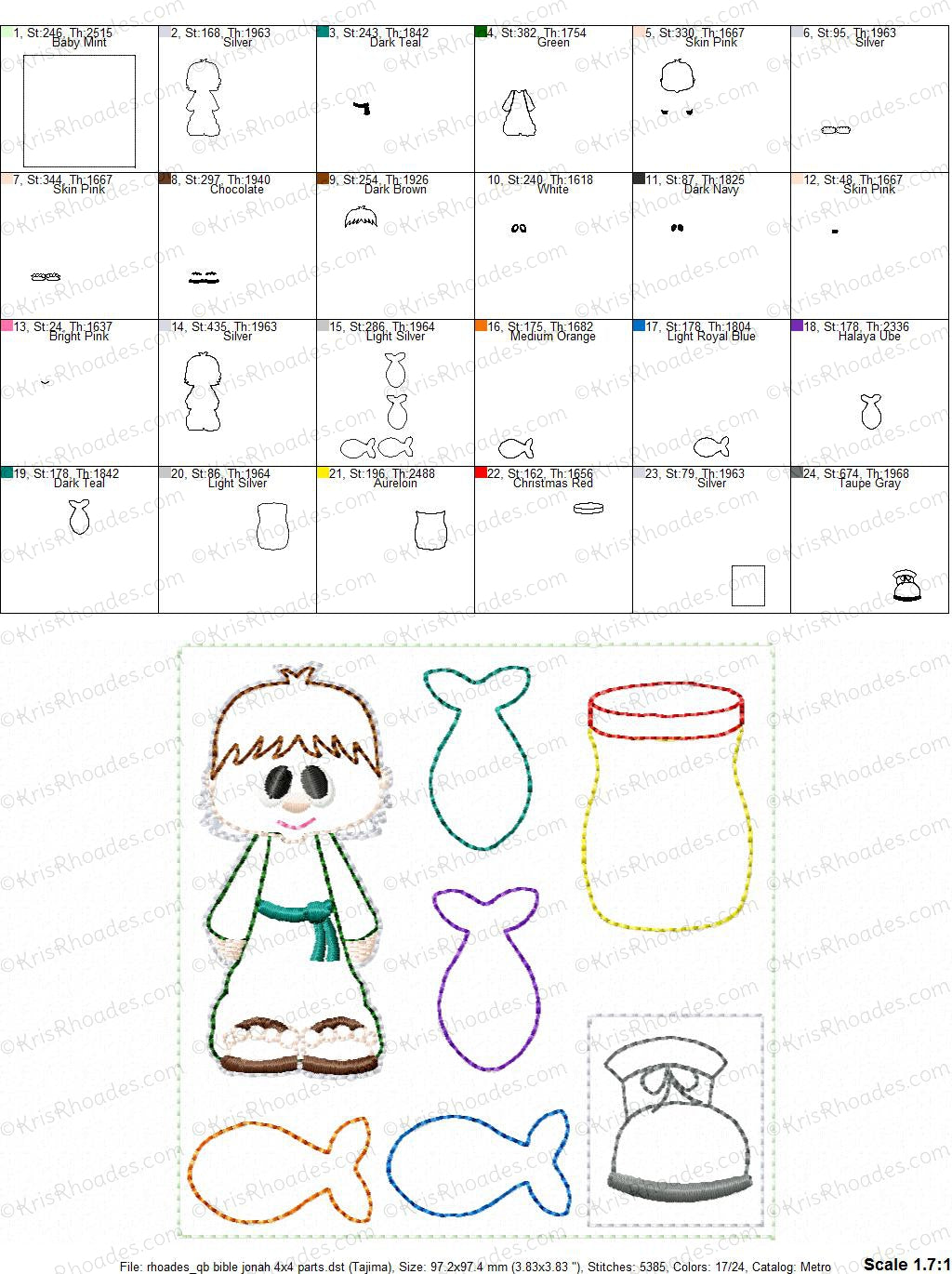 KRD Quiet Book Jonah 4x4 Page