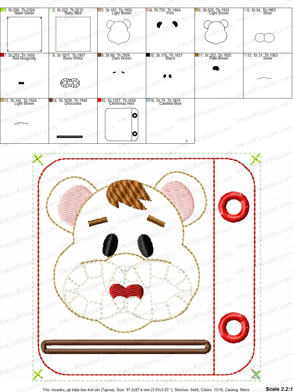 KRD Quiet Book Bible Lion 4x4 Page