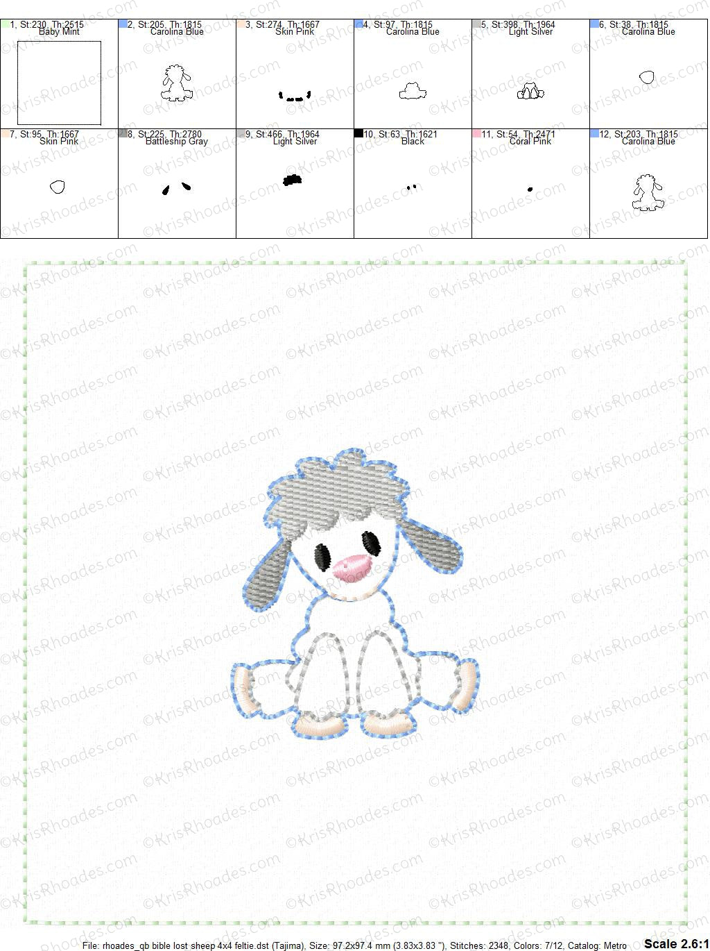 KRD Quiet Book Bible Lost Sheep 6x10 Page