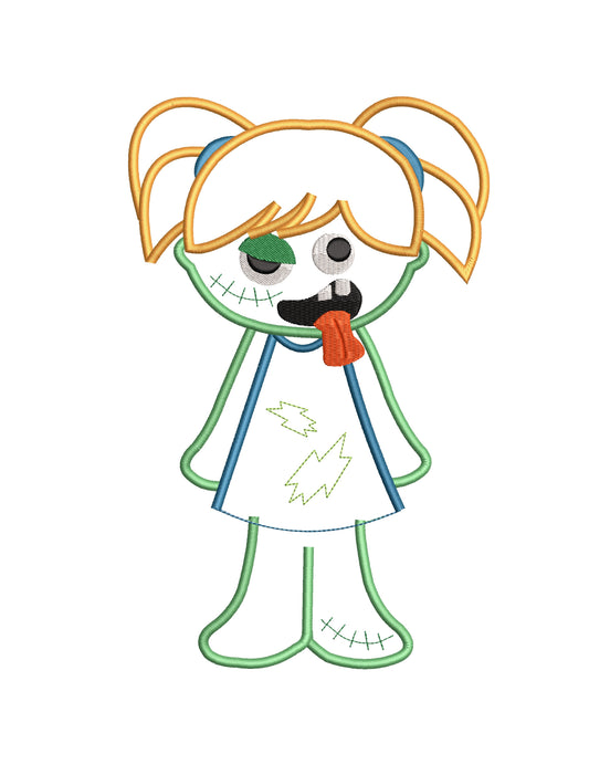 KRD Zombie Girl Applique