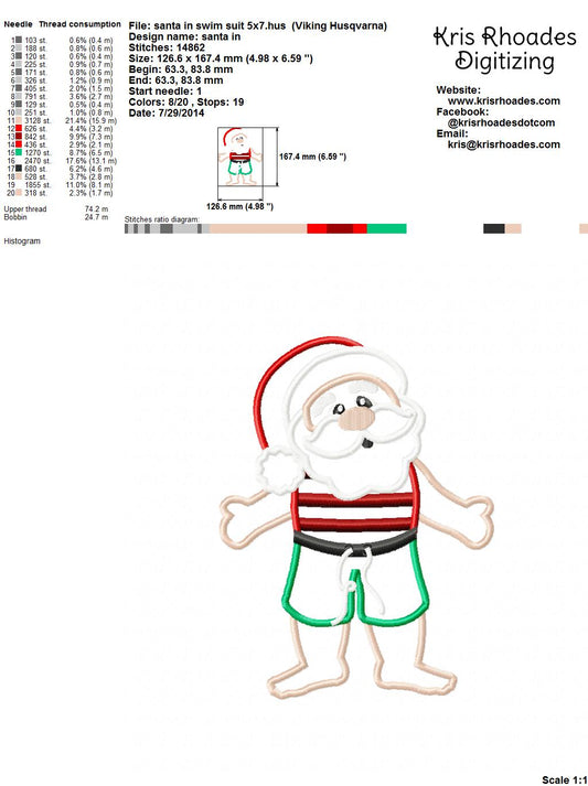 KRD Santa in Swim Suit