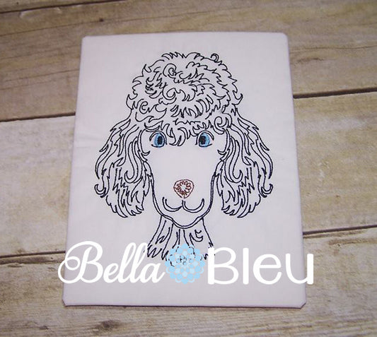 Standard Poodle Colorwork Embroidery Design